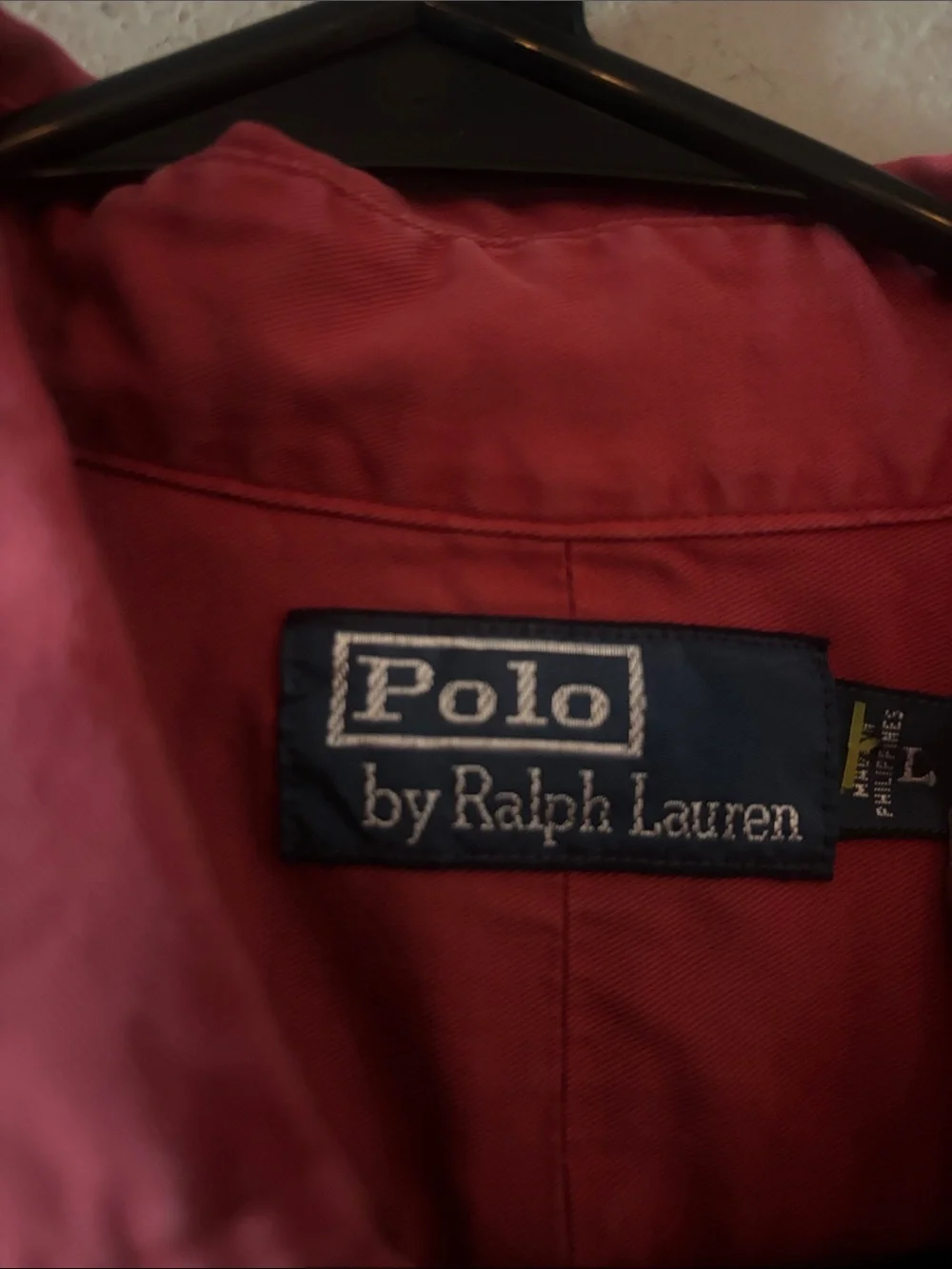 Polo by Ralph Lauren Men's Red Button-Up Shirt Jacket